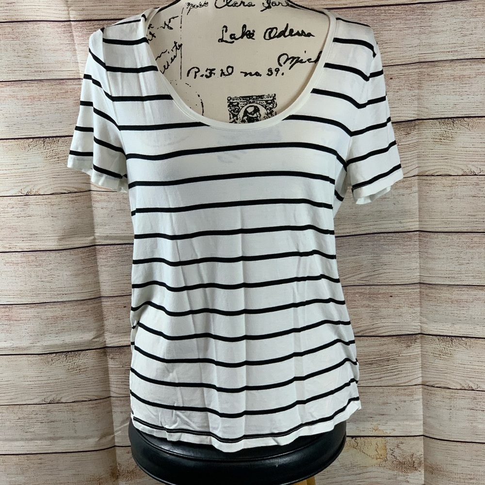 A New Day Short Sleeve Striped Tee